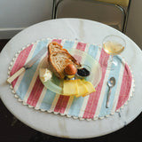 Biscuit Placemats 2pcs Burgundy / Blue