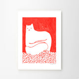 Cinzia Franceschini Cat in Red A4