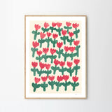 Donchi Dancing Red Flowers A4