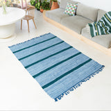 Upcycled Rug Large Light Blue