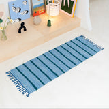 Upcycled Rug Runner Light Blue