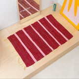 Upcycled Rug Small Burgundy