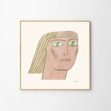 Stine Belden Røed Green Lady 50×50cm