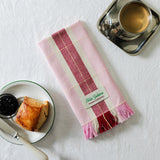 Striped Napkins 2pcs Burgundy / Pink