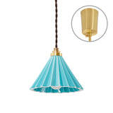 ORIGAMI LAMP ペンダント ブラウンコード/ターコイズ
