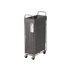 FOLDING LAUNDRY SQUARE BASKET with CASTER 40L SLIM ダークグレー