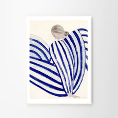 Sofia Lind Blue Stripe At Concorde 50×70cm